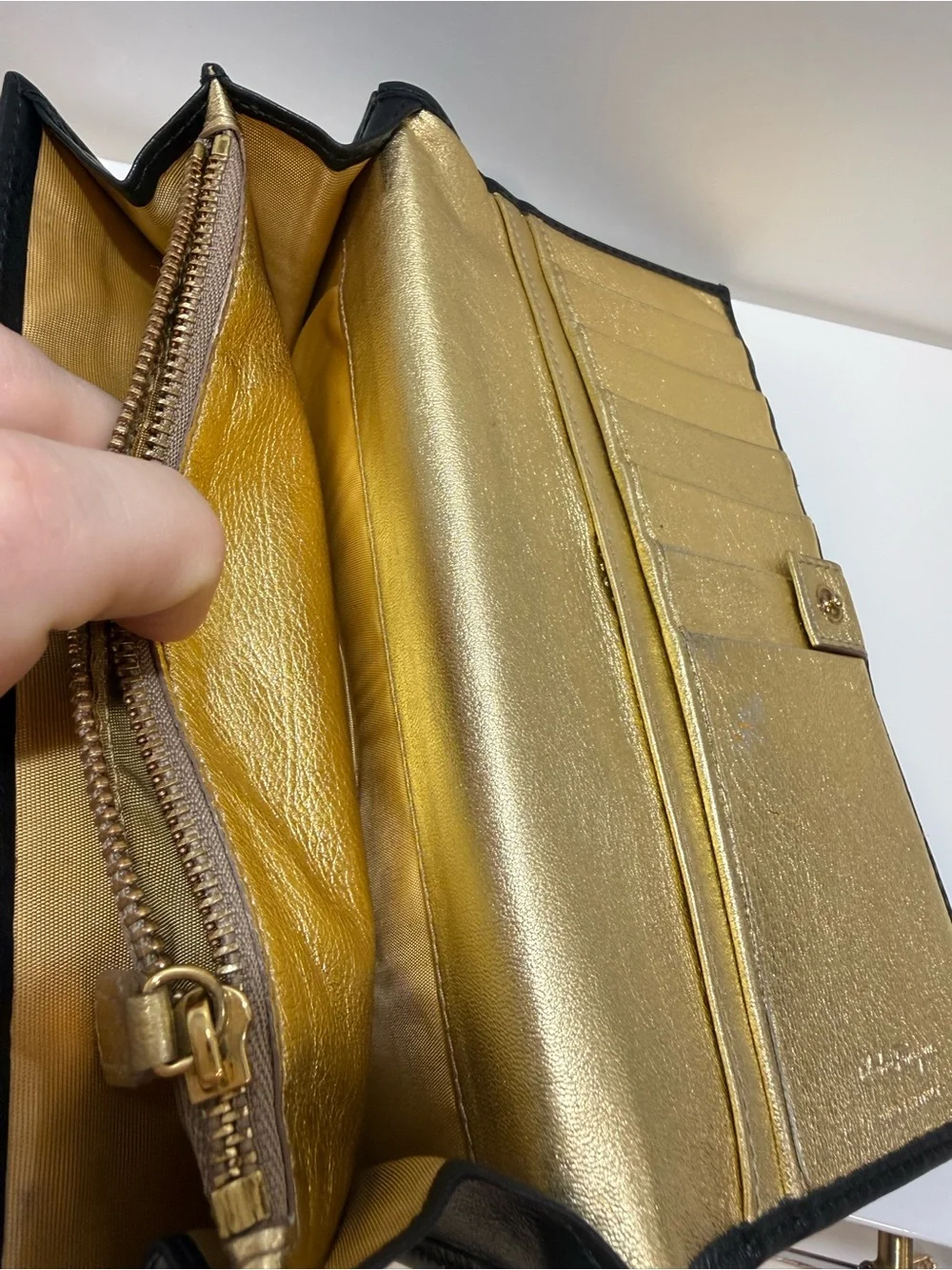 Salvatore Ferragamo Black Bow Studded Wallet